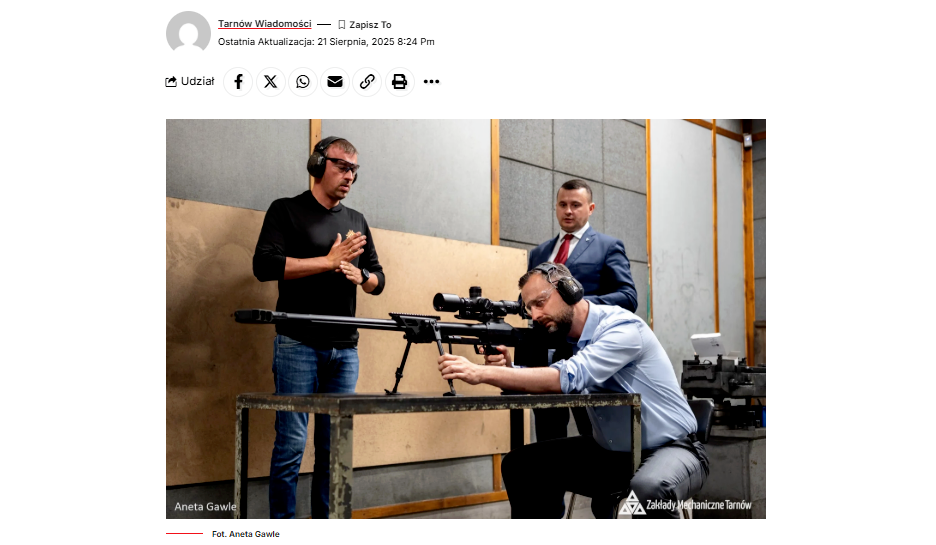 Tarnów IKC.PL o spotkaniu ministra obrony narodowej z pracownikami ZM Tarnów