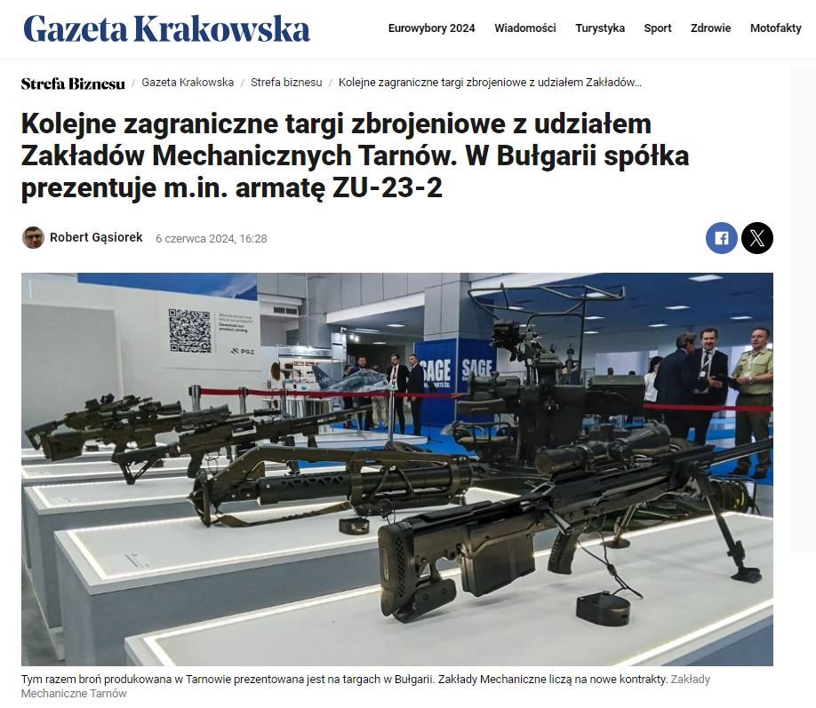 Gazeta Krakowska o udziale ZM Tarnów w targach HEMUS